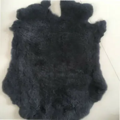 Genuine Naturally Rabbit Fur Skin Tanned Leather Fur Hides Craft Black Pelts US • $9.49