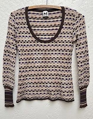 Vintage Missoni Knit Top Metallic Accents US Sz 6 • $34