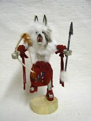 Native American Navajo NK04 Made Wolf Kachina Doll 10  Approx Tall • $44.99