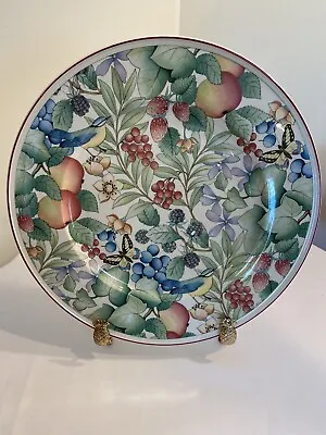 Villeroy & Boch CATALINA Floral China 11 5/8  CHOP PLATE CONTINUOUS DESIGN RARE! • $95