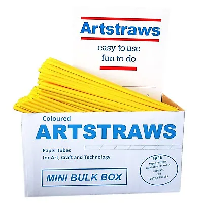 ARTSTRAWS MINI SCHOOL PACK YELLOW PAPER STRAWS ART STRAWS 4mm PACK SIZE 500  • £16.05