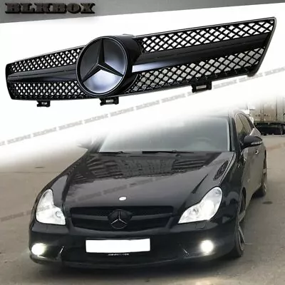 Fit BENZ 05-08 W219 CLS-Sedan Front Bumper Fence Grille-Gloss Black B-SL D1 Look • $199.99