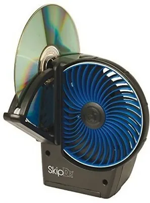 SkipDr CD & DVD Motorized Disc Repair System (Black/Blue) [New Cleaner] • $39.44