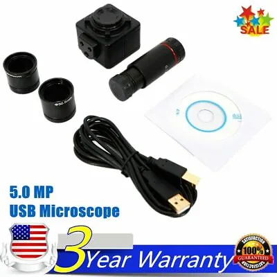 Microscope Digital Electronic Eyepiece Camera With C Mount Adapter 5.0 MP HD USB • $48.88