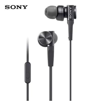 SONY MDR-XB75AP Headphones In-Ear Earbuds With In-Line Mic Black New In Box • $26.98