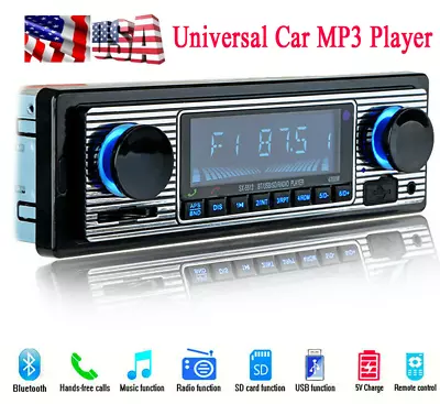 Car Radio Stereo Bluetooth Audio Music MP3 Player FM AUX USB With Remote Control • $31.40