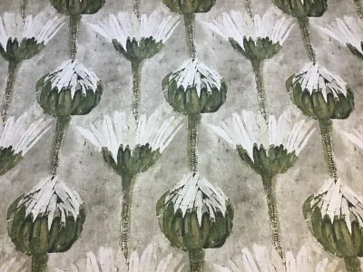 Zoffany Curtain Fabric 'marketa' 3m Antelope/leaf - 100% Linen • £86.99