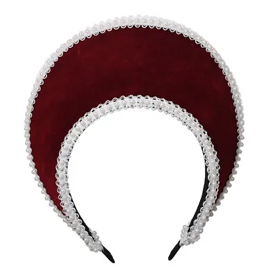£15.59 • Buy Medieval Renaissance Lady Tudor Headpiece Royal French Hood Coronet Solid Colors