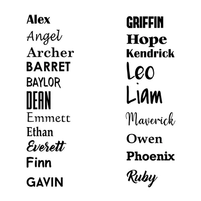 Set Of 2 Custom Personalized Name Font Temporary Tattoo Waterproof Lasts A Week • £3.69