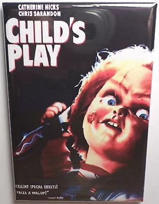 Childs Play Chucky Movie Poster 2  X 3  MAGNET Refrigerator Locker • $6.95