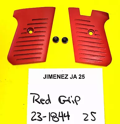 Jennings Bryco J-25 .5 ACP. NEW Factory Red Grips With Black Screws NOS • $30