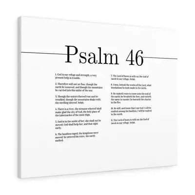   Refuge And Strength Psalm 46 Bible Verse Canvas Christian Wall • $79.99