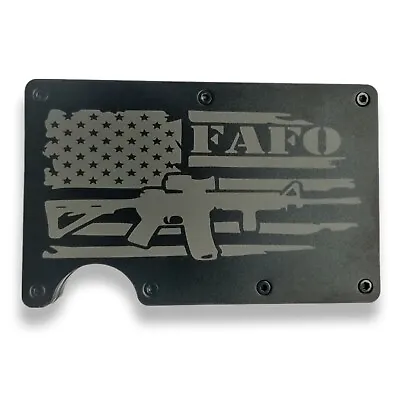 FAFO American Flag Tactical Minimalist Wallet Men's RFID Blocking Money Clip • $16