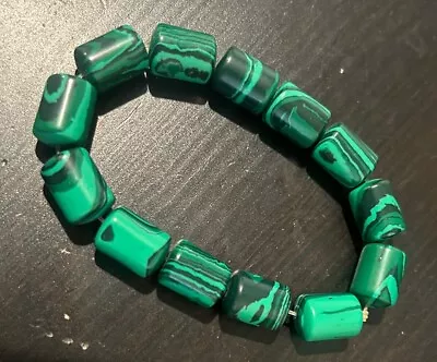 Green Malachite Stretch Bracelet • $25