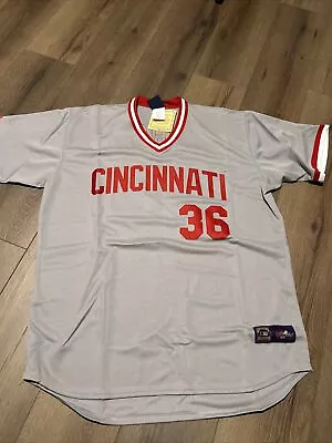 Majestic Clay Carroll Cincinnati Reds Cooperstown Collection Jersey Size 2XL • $32.75