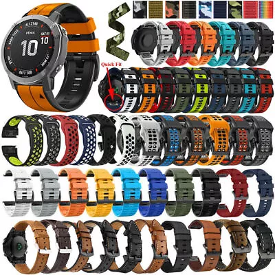 For Garmin Fenix 7/7X 6/6X Pro 5/5X Plus 3HR Epix 2 Band Watch Strap Replacement • $17.11