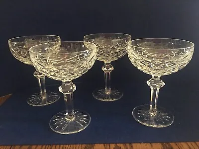 $145 • Buy 4 Powerscourt By Waterford Crystal, Champagne/Sherbet 5 1/2” Excellent