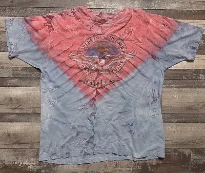 Vintage Harley Davidson Tie Dye T Shirt Size XL? No Tag 1992 Reno NV Distressed • $39.95