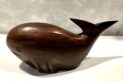 Vintage Ironwood Mini Whale Figurine 3.5” X 1.75” Artist Hand Carved - Beautiful • $11.99