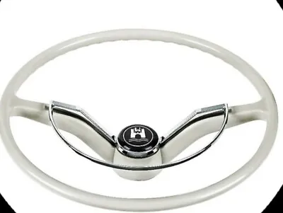15 White Vintage Vw Volkswagen Bug Beetle Ghia  Steering Wheel Horn Ring Button • $165