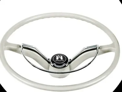 62-70 Off White Vintage Vw Volkswagen Bug Beetle Steering Wheel Horn Ring Button • $199