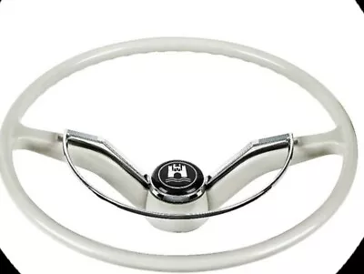 62-70 White Vintage Vw Volkswagen Bug Beetle Steering Wheel Horn Ring Button New • $222