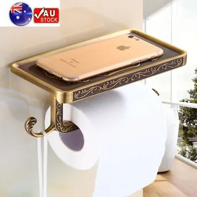 $26.88 • Buy Classical Toilet Paper Roll Phone Holder  Tissue Rack Storage Bathroom Accessory