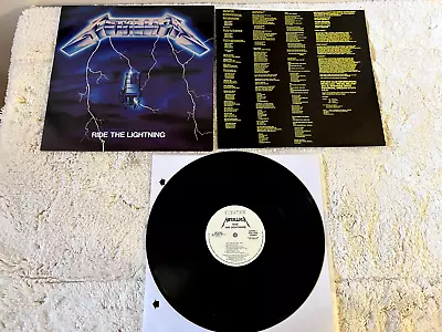 Metallica Ride The Lightning Elektra White Label Promo Vinyl Lp • $427.50