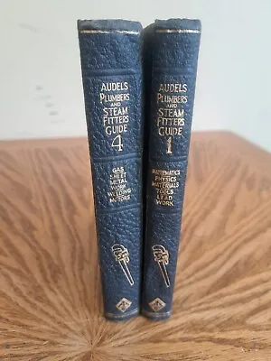 Audels Plumbers And Steam Fitters Guide Set Volumes 1 / 4 1944 Reprint • $15.95