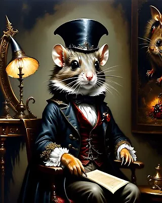 Dapper Victorian Mouse Art Print Wall Hanging Picture Photo Dog Photograph • $6.99