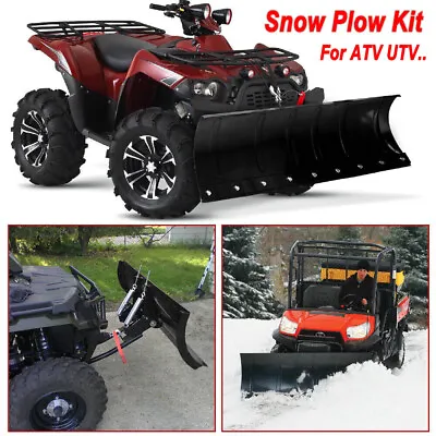 Kit For ATV UTV Snow Plow Kit 45'' Steel Blade Complete Universal Mount Package • $294.99