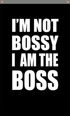 I Am The Boss Black Banner Wall Decor Flag 3x5ft90x150cm Garage Banner • $14.95