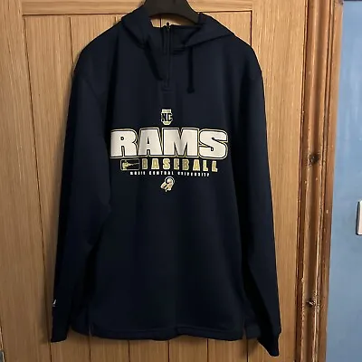 Men’s Majestic North Central University Rams Baseball Hoodie Size Medium • £5