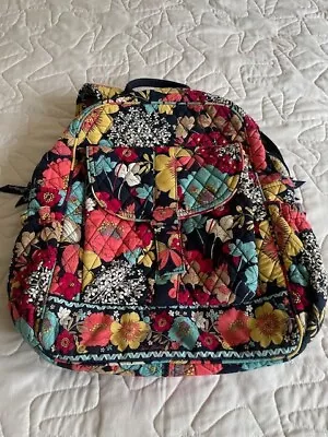 Vera Bradley Backpack Multi Color With Zipper & Magnetic Closure On Front Pocket • $10