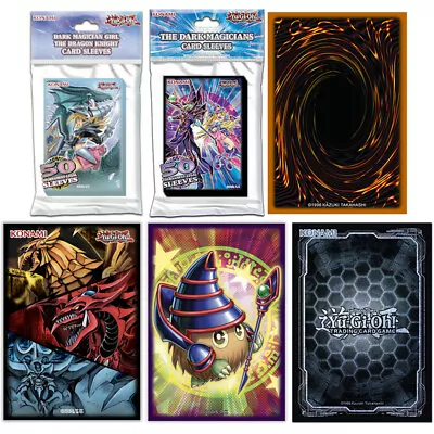 Konami Small Card Sleeves Yugioh Trading Sleeves Deck Protectors 50 Per Pack • £4.99