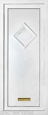 White Full Height Upvc Door Panel ( Hamburg One ) Cut To Size For Free • £185