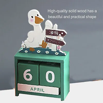 £8.52 • Buy (Type 3)Month Date Block Calendar Wooden Calendar Desk Decoration Fine