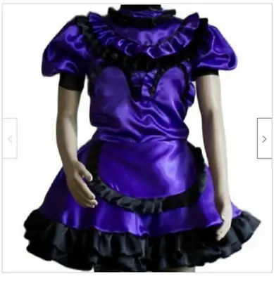 Sissy Purple Satin Dress Cosplay Costume Tailor-made & • $31.10