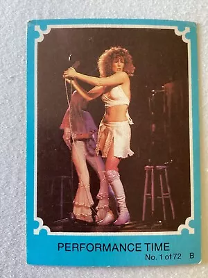 1976 SCANLENS ABBA TRADING CARD No.1 COLOUR BACK GLUE MARKS ON BACK • $7