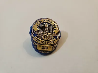 Los Angeles Police Post 381 Plastic Blue   Lapel Pin  - Tie Tack - Hat Emblem • $14.24