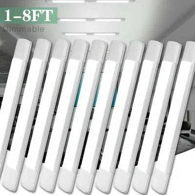 LED Batten Tube Light Fluorescent Strip Lights Garage Workshop Fitting Daylight • £6.73