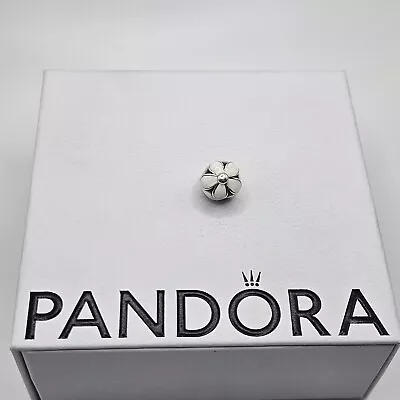 Genuine Pandora White Enamel Darling Daisy Clip Charm ALE 925 #791259EN12 • £22