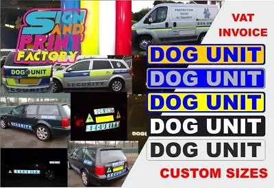 Magnetic Sign - DOG UNIT - Reflective - Fluorescent - White - Black - Car Van • £17.99