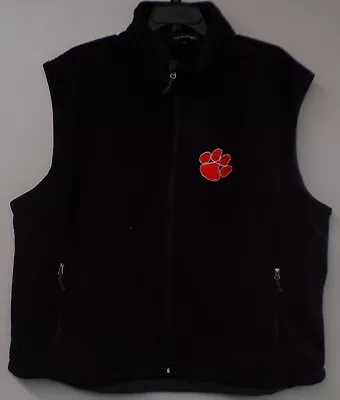 Clemson Tiger Paw Mens Embroidered Fleece Vest XS-6XL Brand New • $34.84