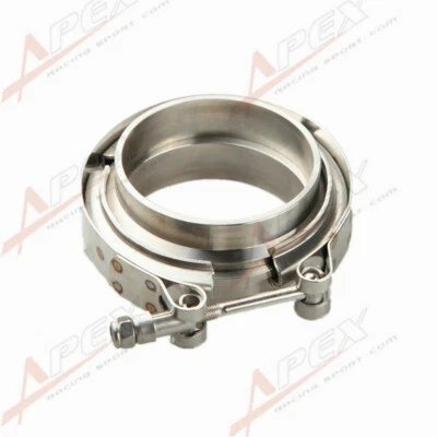$22 • Buy 2.75  V-Band Vband Clamp CNC Stainless Steel Flange Flanges Kit Turbo Downpipe