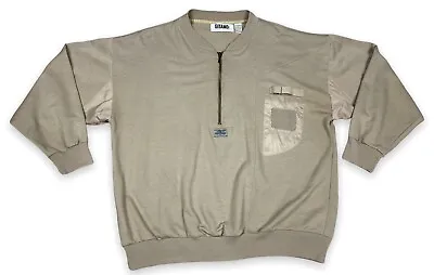 Vtg 90’s GITANO Keyline Aero Command 1/2 Zip Beige Pullover Sweatshirt Sz XL • $18.27