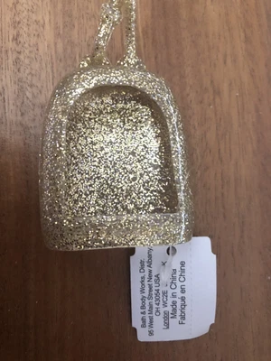 £7.99 • Buy Bath And Body Works Pocketbacs Holder Gold Glitter Christmas Stocking Gift - NEW