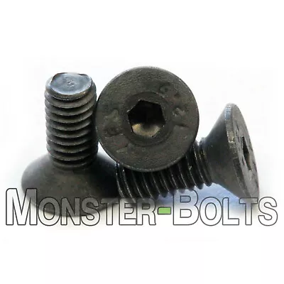 M4 X 10mm Flat Head Socket Cap Screws 12.9 Alloy Steel W Black Ox DIN 7991 • $5.05