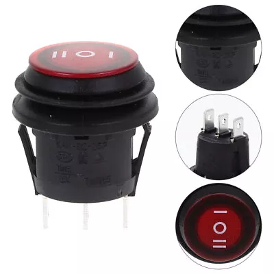 6A/250V 3 Pin Round Rocker Toggle ON/OFF Waterproof SPDT Switch Button For Auto • $8.78