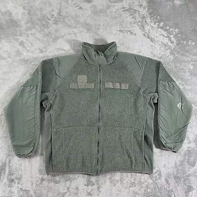 US Military Fleece Jacket Mens Medium Green Cold Weather Gen III Full Zip • $24.88